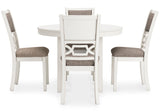 BRIZA White 5 Piece Dining Height Set