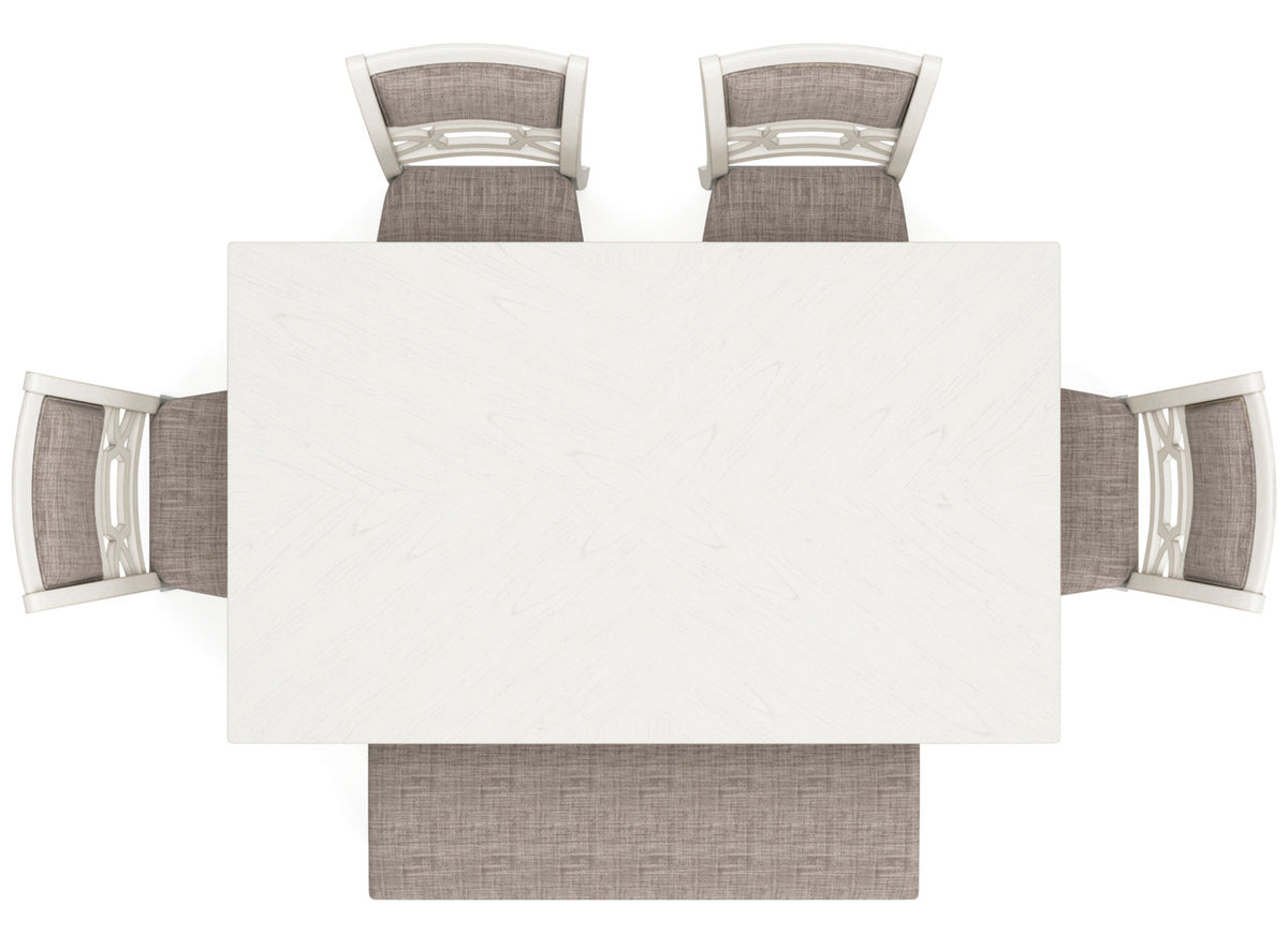 BRIZA White 6 Piece Dining Height Set