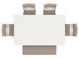 BRIZA White 6 Piece Dining Height Set