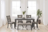 BRIZA Gray 6 Piece Dining Height Set