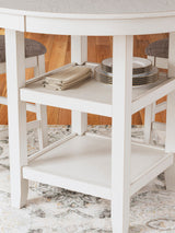 BRIZA White 5 Piece Counter Height Set