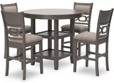 BRIZA Gray 5 Piece Counter Height Set