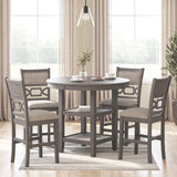 BRIZA Gray 5 Piece Counter Height Set