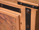 BROCK Rustic/Copper Panel Bed
