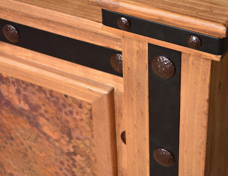 BROCK Rustic/Copper Panel Bed