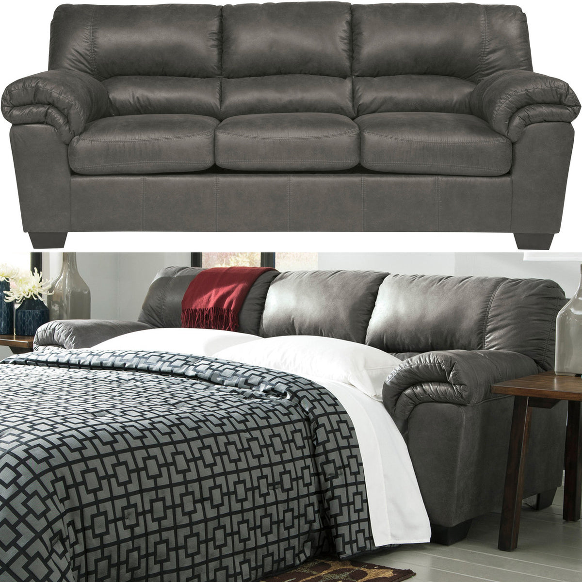 BRONCO Slate 90" Wide Full Sofa Sleeper