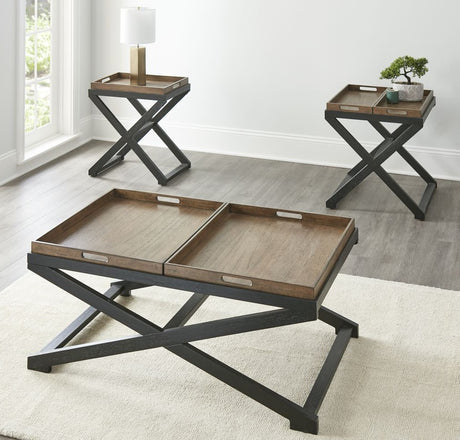 BECKETT 48" Wide Coffee Table with Trays