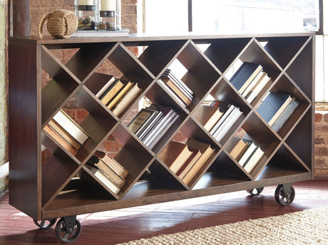 KELSON 67" Wide Bookcase Sofa Table