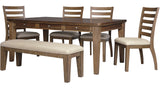 Belton 6 Piece Dining Set with Bench