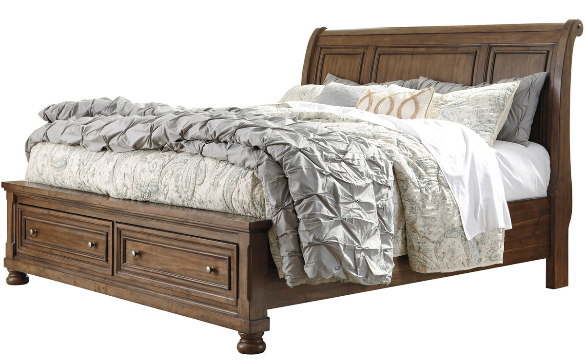BELTON Light Brown Storage Bedroom Set