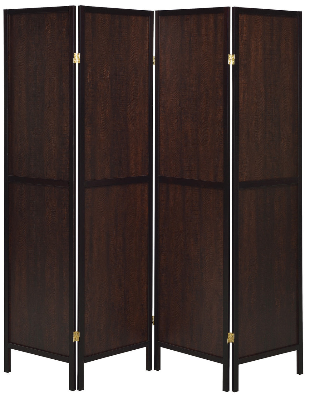 BETHEL Brown 4-Panel Room Divider