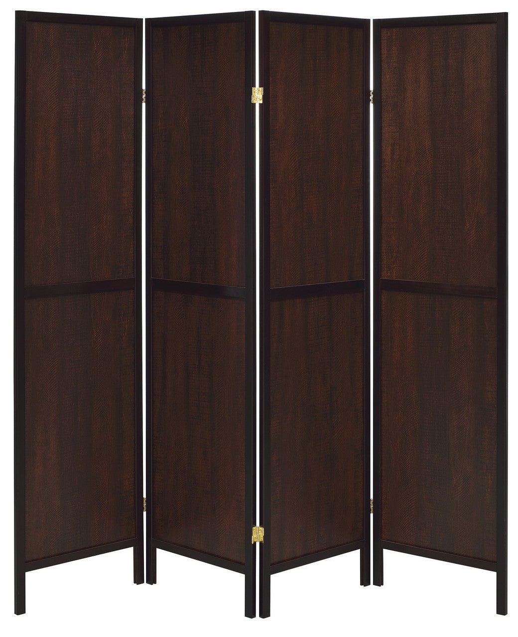 BETHEL Brown 4-Panel Room Divider