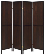 BETHEL Brown 4-Panel Room Divider
