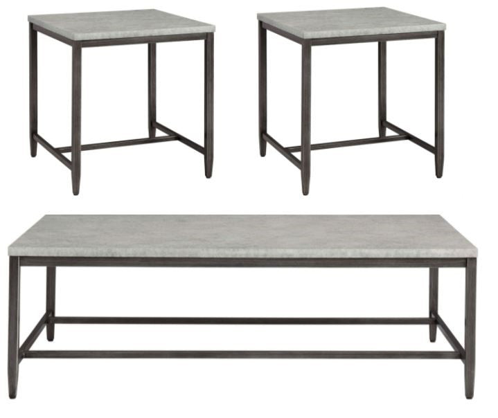 BETTON Faux Concrete 3 Piece Table Set