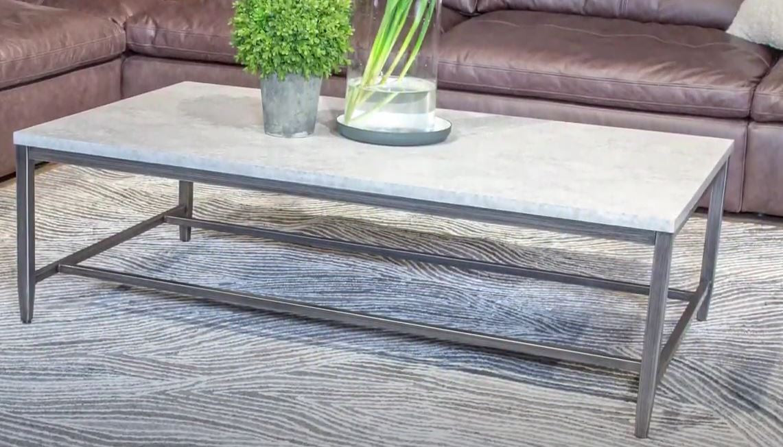 BETTON Faux Concrete 55" Wide Coffee Table