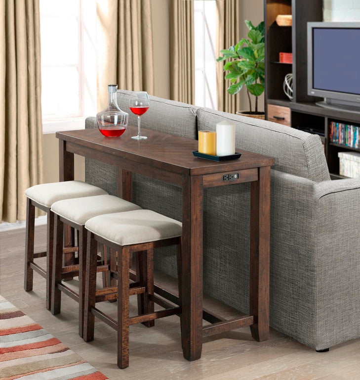 BRASTON 4 Piece Dining Set with USB Connection