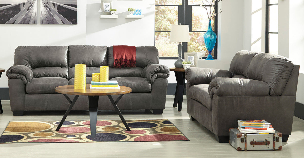 BRONCO Gray Sofa & Loveseat
