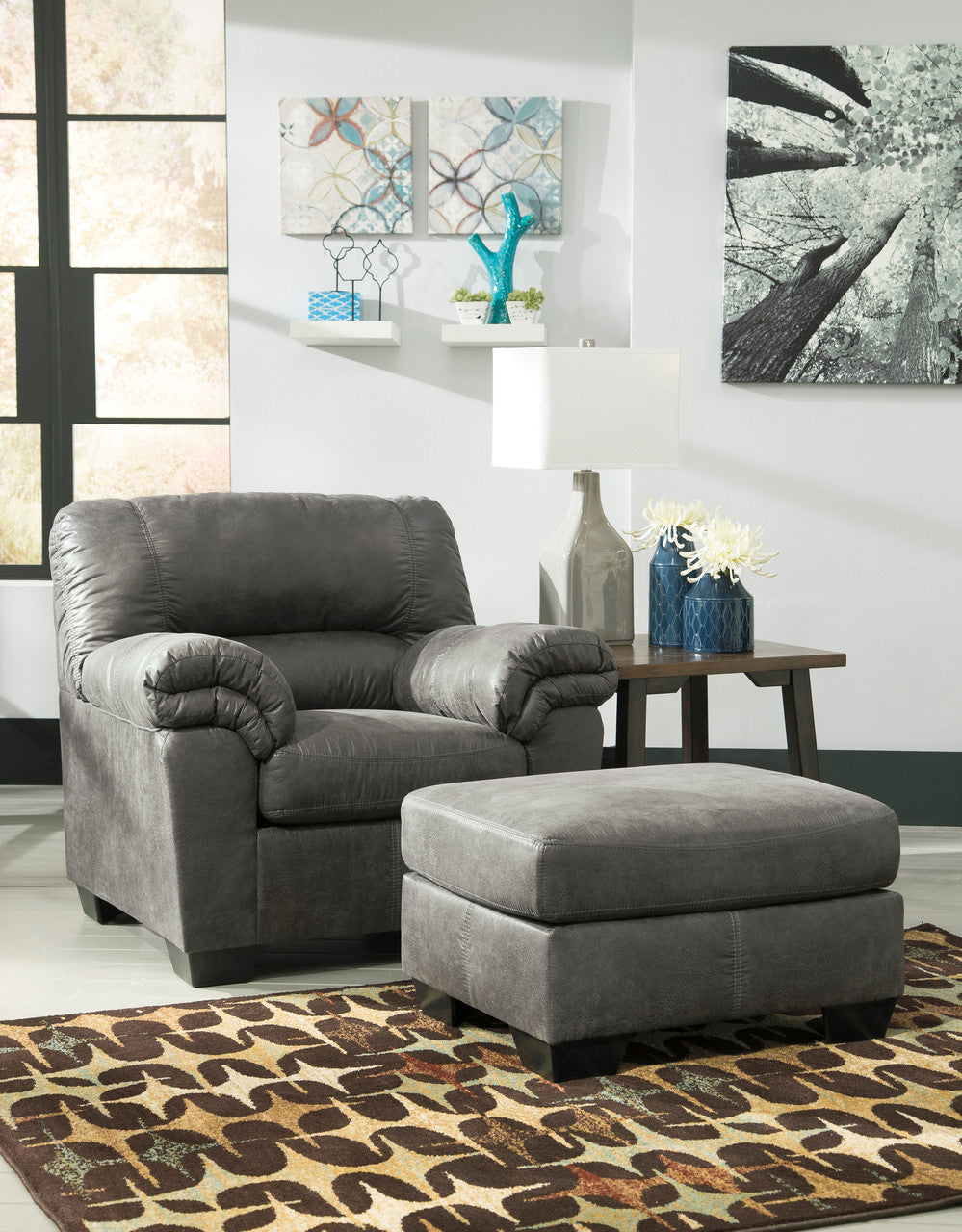 BRONCO Gray 40" Wide Arm Chair