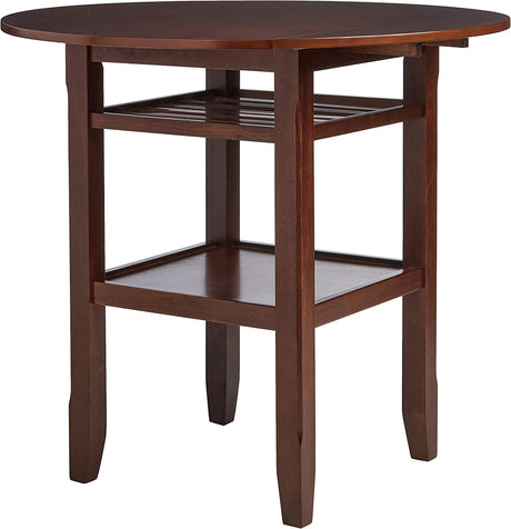 CADMUS Cherry 3 Piece Counter Height Set