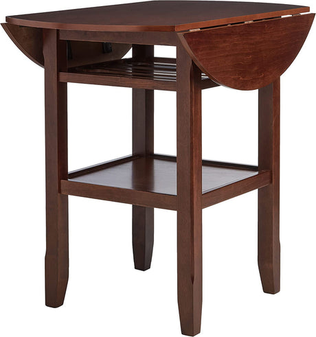 CADMUS Cherry 40" Wide Counter Table with Drop Leaves