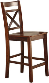 CADMUS Cherry 3 Piece Counter Height Set