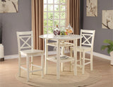 CADMUS Cream 3 Piece Counter Height Set