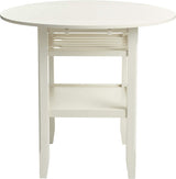 CADMUS Cream 40" Wide Counter Table with Drop Leaves