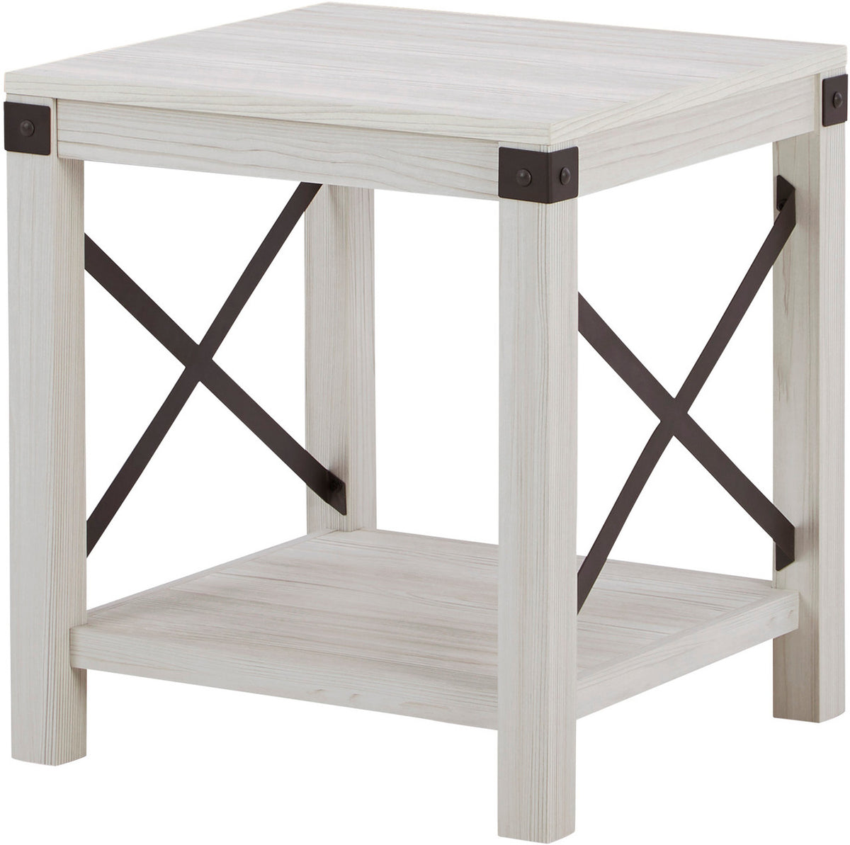 CALEB White 20" Wide End Table (RTA)