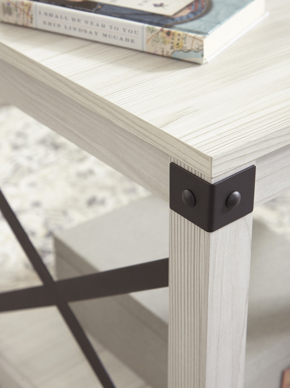 CALEB White 20" Wide End Table (RTA)