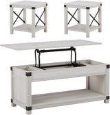 CALEB White 3 Piece Table Set (RTA)