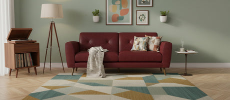 CAMBIANO Red 86" Wide x 36" Height Sofa