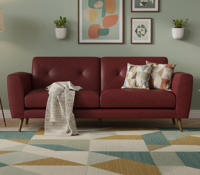 CAMBIANO Red 86" Wide x 36" Height Sofa