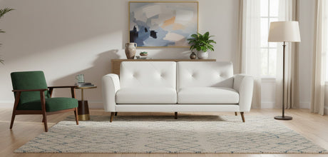 CAMBIANO White 86" Wide x 36" Height Sofa