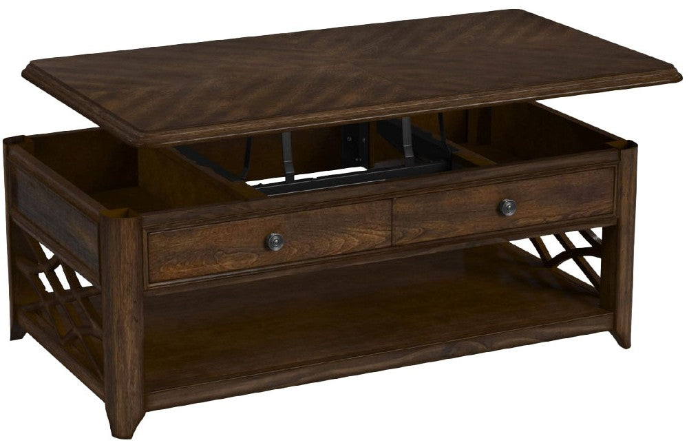 CASEY Brown 48" Wide Lift-Top Coffee Table