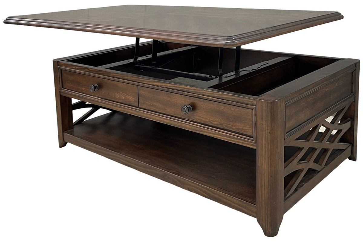 CASEY Brown 48" Wide Lift-Top Coffee Table