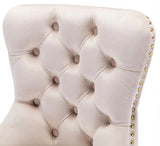 CASMIR Beige and Gold 18" Wide Adjustable Height Barstool