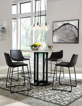 CAZIO Black 5 Piece Counter Height Set *CLEARANCE