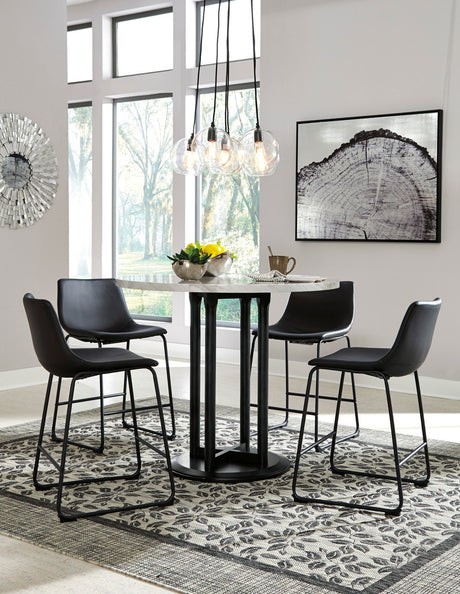 CAZIO Black 5 Piece Counter Height Set *CLEARANCE