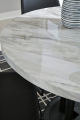 CAZIO Black 42" Wide Counter Height Table