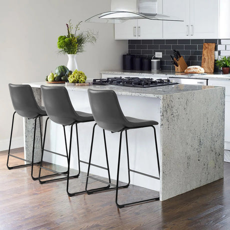 CAZIO Gray 19" Wide Counter Stool