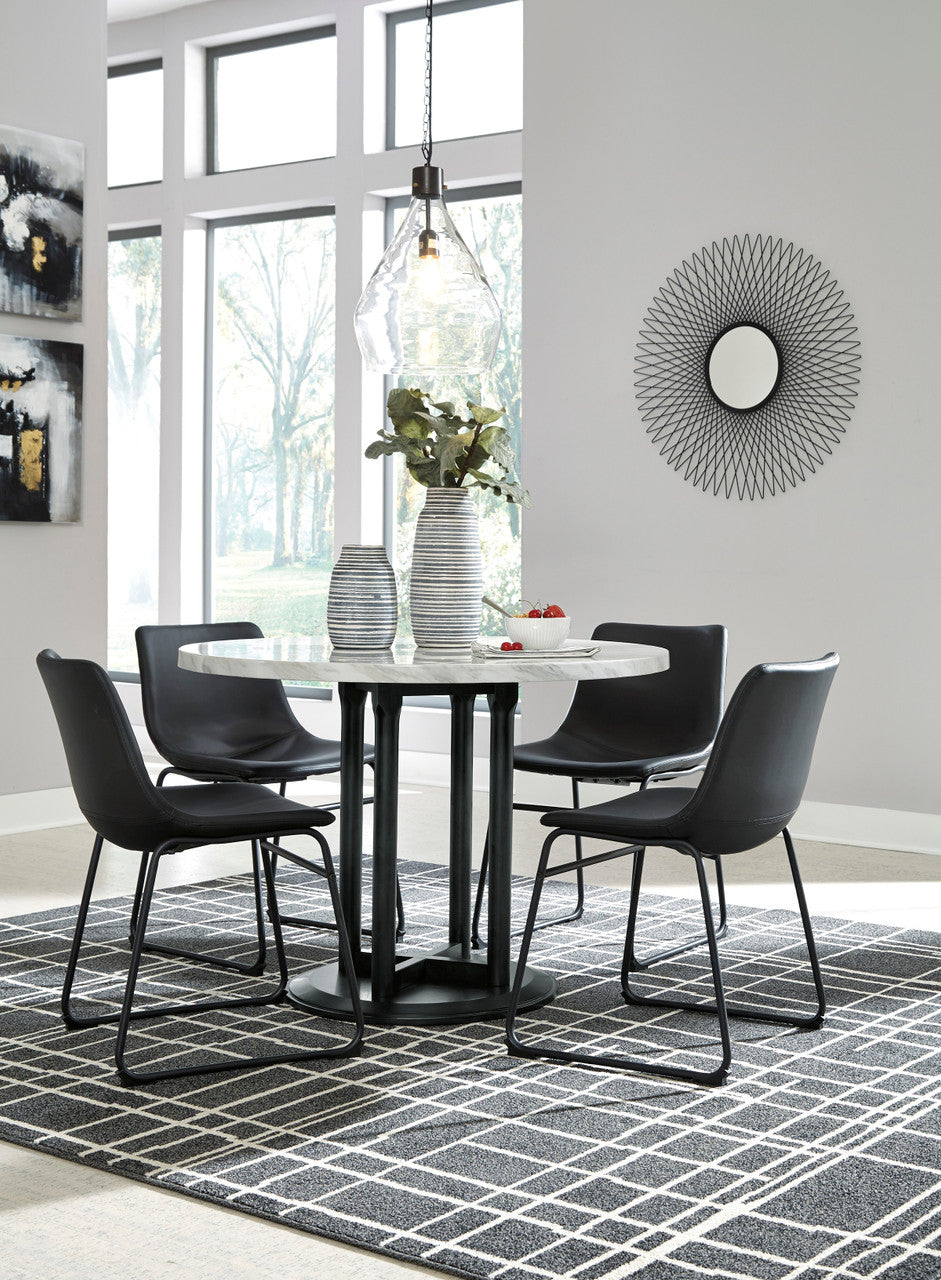 CAZIO Black 5 Piece Dining Height Set
