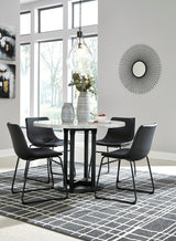 CAZIO Black 5 Piece Dining Height Set