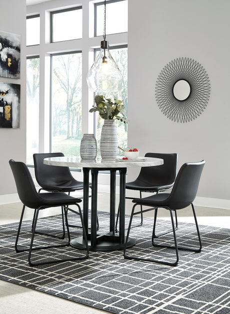 CAZIO Black 5 Piece Dining Height Set