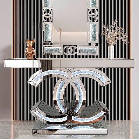 CC Mirror 47" Wide Console Table with LED Lights