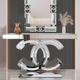 CC Mirror 47" Wide Console Table with LED Lights