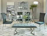 CECILIA 71" Wide Glass Table