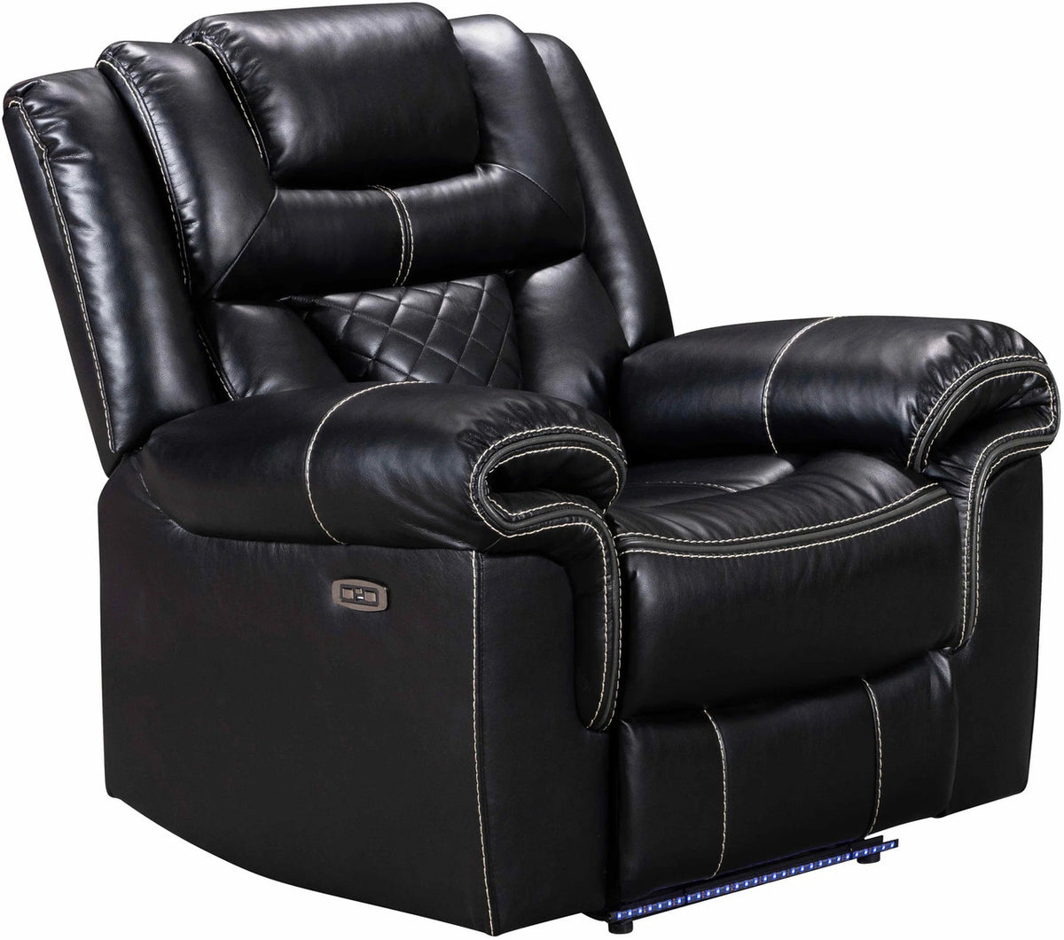 CENTENARY Black 3 Piece Livingroom with Bluetooth Speakers & LED Lighting