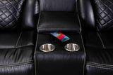 CENTENARY Black 3 Piece Livingroom with Bluetooth Speakers & LED Lighting
