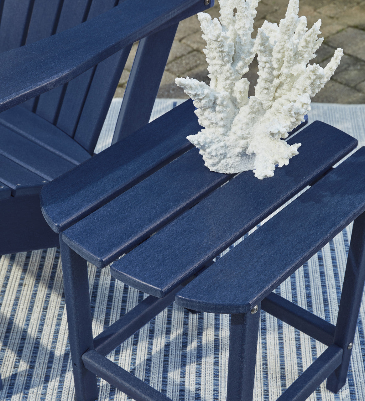 CHAMPLAIN Blue 15" Wide Adirondack Side Table