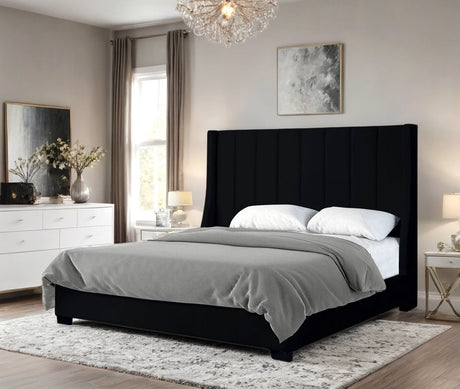 CHANTAL Black Boucle 72" Tall Bed